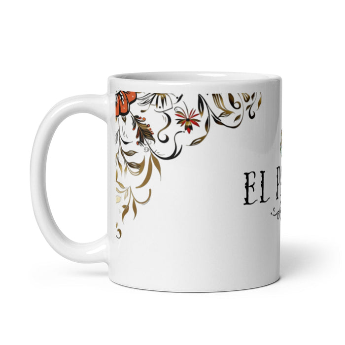 El Padre Exclusive Name Art Piece Home Office Work Coffee Mug Mexican Spanish Pride Gift Cup One-Of-A-Kind Calligraphy White Glossy Mug | E10 Mexicada