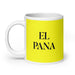 El Pana The Buddy Funny Home Office Work Coffee Mug Mexican Spanish Pride Gift White Glossy Cup Yellow Card Mug Mexicada