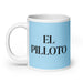 El Pilloto The Little Rascal Funny Home Office Work Coffee Mug Mexican Spanish Pride Gift White Glossy Cup Sky Blue Card Mug Mexicada