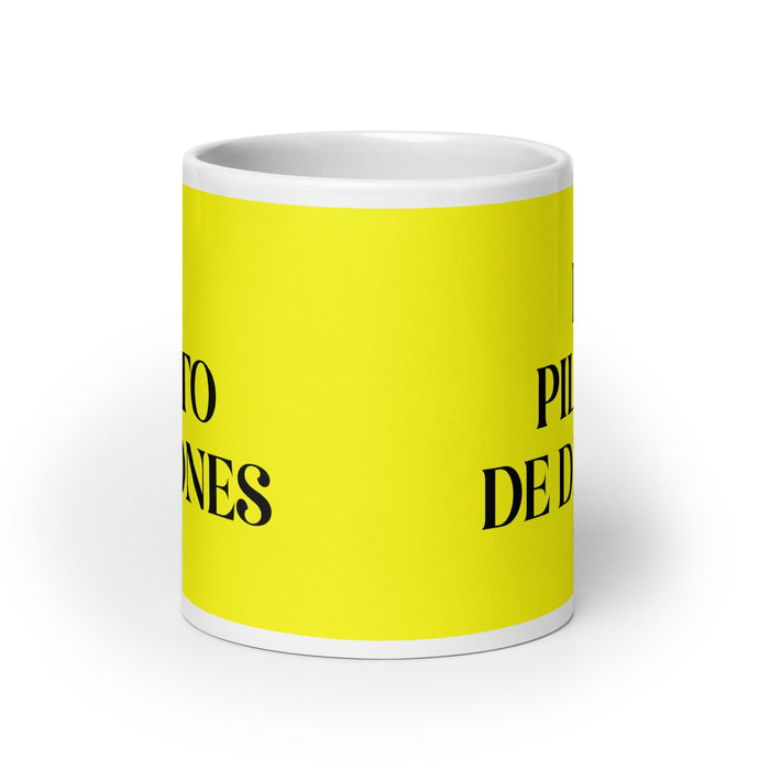 El Piloto De Drones The Drone Pilot Funny Home Office Work Coffee Mug Mexican Spanish Pride Gift White Glossy Cup Yellow Card Mug Mexicada