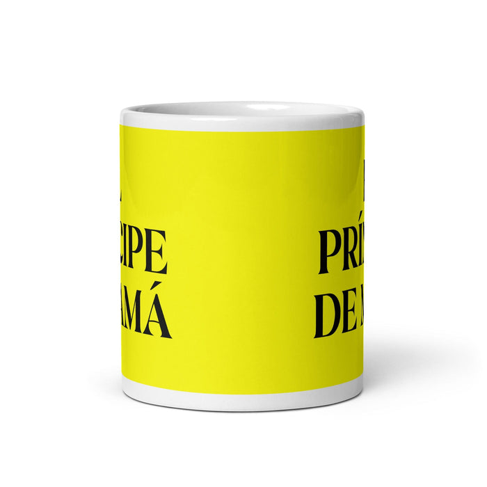 El Príncipe De Mamá Daddy'S Little Princess / Mama'S Little Prince Funny Home Office Work Coffee Mug Mexican Spanish Pride Gift White Glossy Cup Yellow Card Mug Mexicada