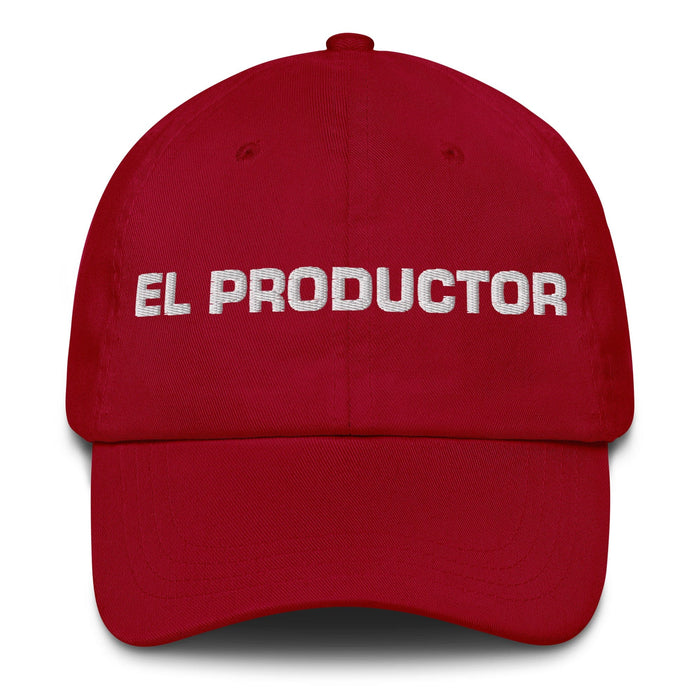 El Productor The Producer Mexican Spanish Pride Gift Regalo Dad Hat Mexicada Cranberry