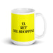 El Rey Del Shopping The Shopping Queen / King Funny Home Office Work Coffee Mug Mexican Spanish Pride Gift White Glossy Cup Yellow Card Mug Mexicada 15 oz