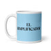 El Simplificador The Simplifier Funny Home Office Work Coffee Mug Mexican Spanish Pride Gift White Glossy Cup Sky Blue Card Mug Mexicada