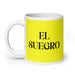 El Suegro The Mother-In-Law / The Father-In-Law Funny Home Office Work Coffee Mug Mexican Spanish Pride Gift White Glossy Cup Yellow Card Mug Mexicada