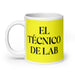 El Técnico De Lab The Lab Technician Funny Home Office Work Coffee Mug Mexican Spanish Pride Gift White Glossy Cup Yellow Card Mug Mexicada