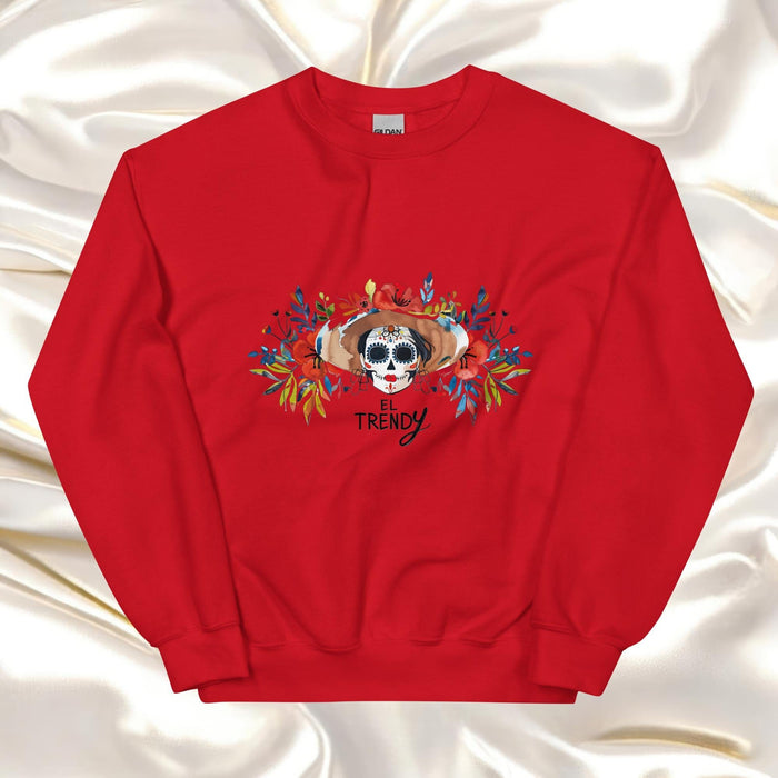 El Trendy Exclusive Art Piece Home Office Work Mexican Spanish Pride Gift One-Of-A-Kind Unisex Sweatshirt | E13 Mexicada Red / S