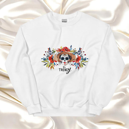 El Trendy Exclusive Art Piece Home Office Work Mexican Spanish Pride Gift One-Of-A-Kind Unisex Sweatshirt | E13 Mexicada White / S