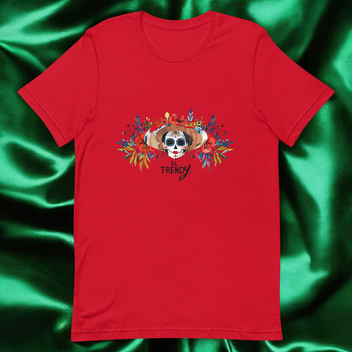 El Trendy Exclusive Art Piece Home Office Work Mexican Spanish Pride Gift One-Of-A-Kind Unisex T-Shirt | E13 Mexicada Red / S