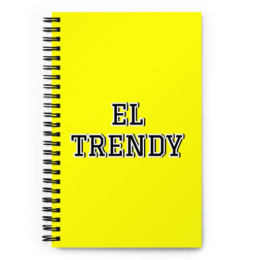 El Trendy The Trendy One | Yellow Spiral Notebook, 140 Dotted Sheets | Funny Gift Idea Home Office Work | Mexican Spanish Pride Gift Mexicada