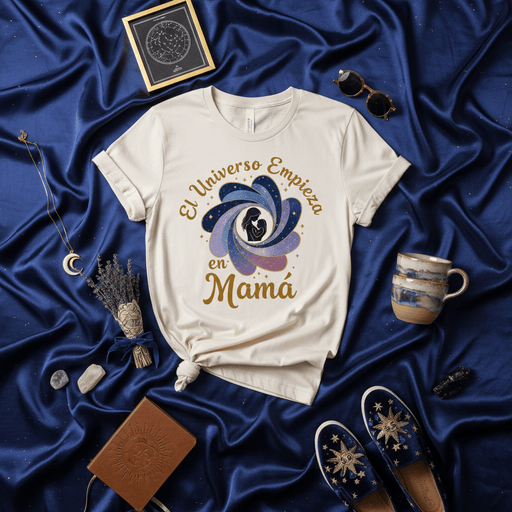 El Universo Empieza en Mamá T-Shirt Regalo Para Madre Celestial Espiritual Astrología Galaxy Moon Stars Mama Tee Camiseta Unisex Española Mexicada
