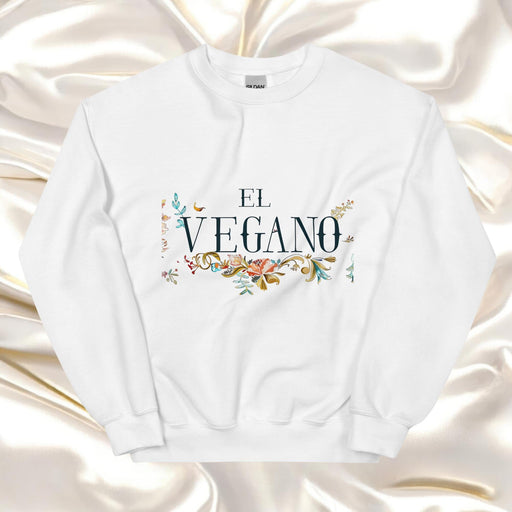 El Vegano Exclusive Art Piece Home Office Work Mexican Spanish Pride Gift One-Of-A-Kind Unisex Sweatshirt | E8 Mexicada White / S