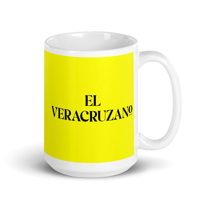 El Veracruzano The Veracruz Resident Funny Home Office Work Coffee Mug Mexican Spanish Pride Gift White Glossy Cup Yellow Card Mug Mexicada 15 oz