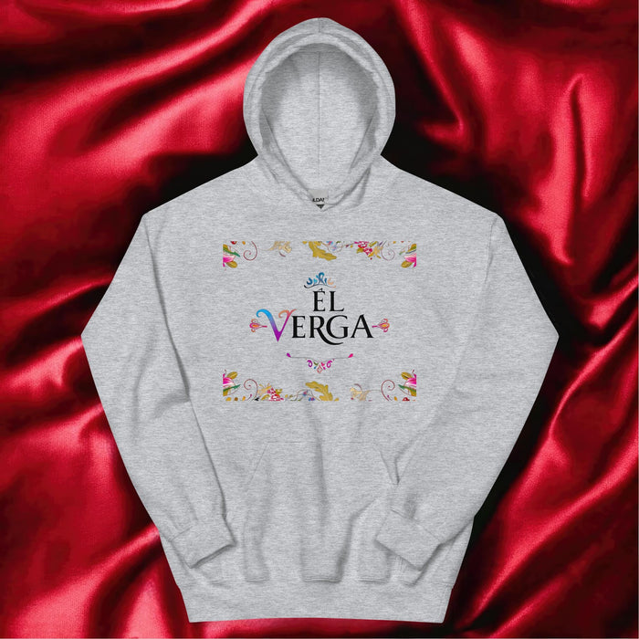 El Verga Exclusive Art Piece Home Office Work Mexican Spanish Pride Gift One-Of-A-Kind Unisex Hoodie | E5 Mexicada Sport Grey / S