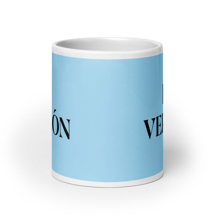 El Vergón The Awesome One Funny Home Office Work Coffee Mug Mexican Spanish Pride Gift White Glossy Cup Sky Blue Card Mug Mexicada