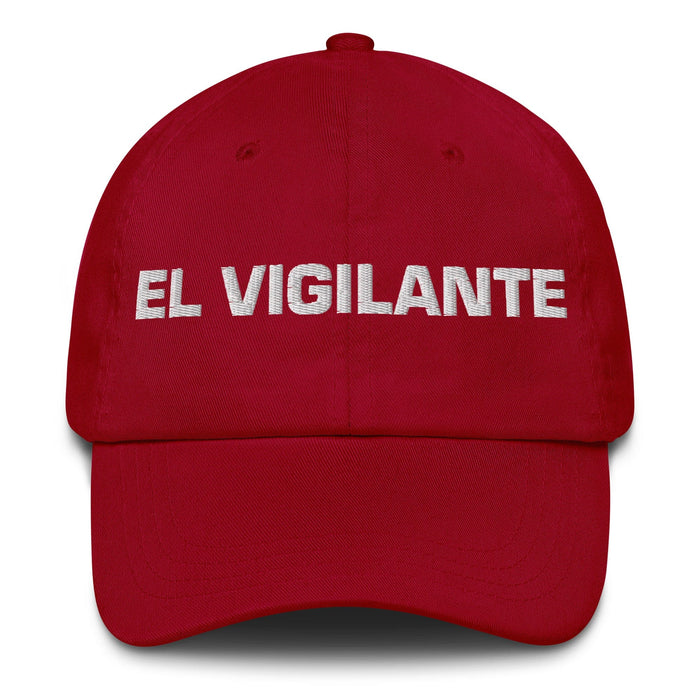 El Vigilante The Security Guard Mexican Spanish Pride Gift Regalo Dad Hat Mexicada Cranberry