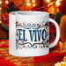 El Vivo Exclusive Art Piece Home Office Work Coffee Mug Mexican Spanish Pride Gift Cup One-Of-A-Kind Calligraphy White Glossy Mug | E2 Mexicada 20 oz