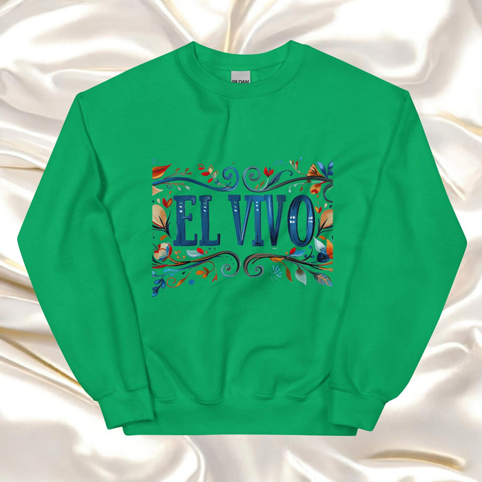 El Vivo Exclusive Art Piece Home Office Work Mexican Spanish Pride Gift One-Of-A-Kind Unisex Sweatshirt | E2 Mexicada Irish Green / S