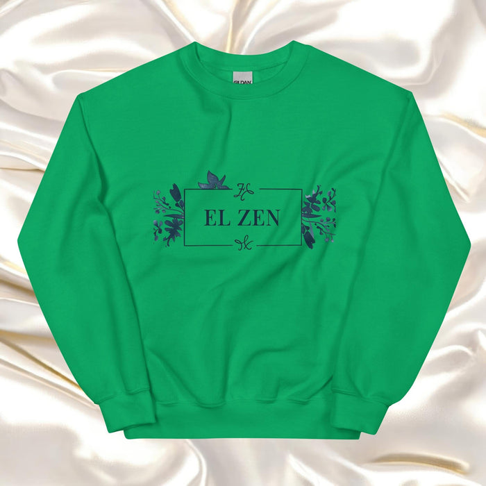 El Zen Exclusive Art Piece Home Office Work Mexican Spanish Pride Gift One-Of-A-Kind Unisex Sweatshirt | E9 Mexicada Irish Green / S