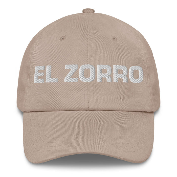 El Zorro The Fox Mexican Spanish Pride Gift Regalo Dad Hat Mexicada Stone