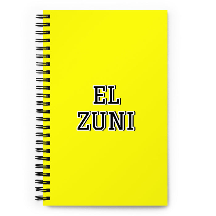 El Zuni The Zuni | Yellow Spiral Notebook, 140 Dotted Sheets | Funny Gift Idea Home Office Work | Mexican Spanish Pride Gift Mexicada