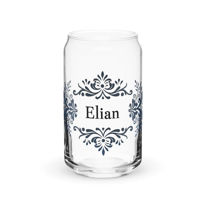 Elian Exclusive Name Art Piece Can-Shaped Glass Home Office Work Mexican Spanish Pride Gift Cup One-Of-A-Kind Calligraphy Glass | E23 Mexicada 16 oz (No Lid No Straw)