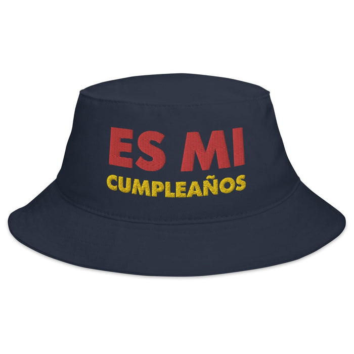 Embroidered Es Mi Cumpleanos It's My Birthday Funny Party Supplies Bucket Hat Mexicada Navy