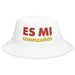 Embroidered Es Mi Cumpleanos It's My Birthday Funny Party Supplies Bucket Hat Mexicada White