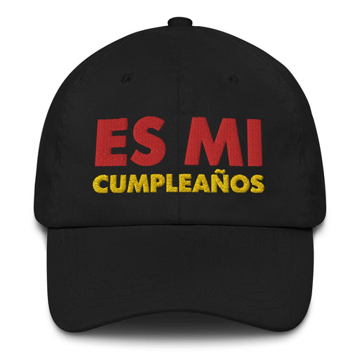 Embroidered Es Mi Cumpleanos It's My Birthday Funny Party Supplies Dad Hat Mexicada Black