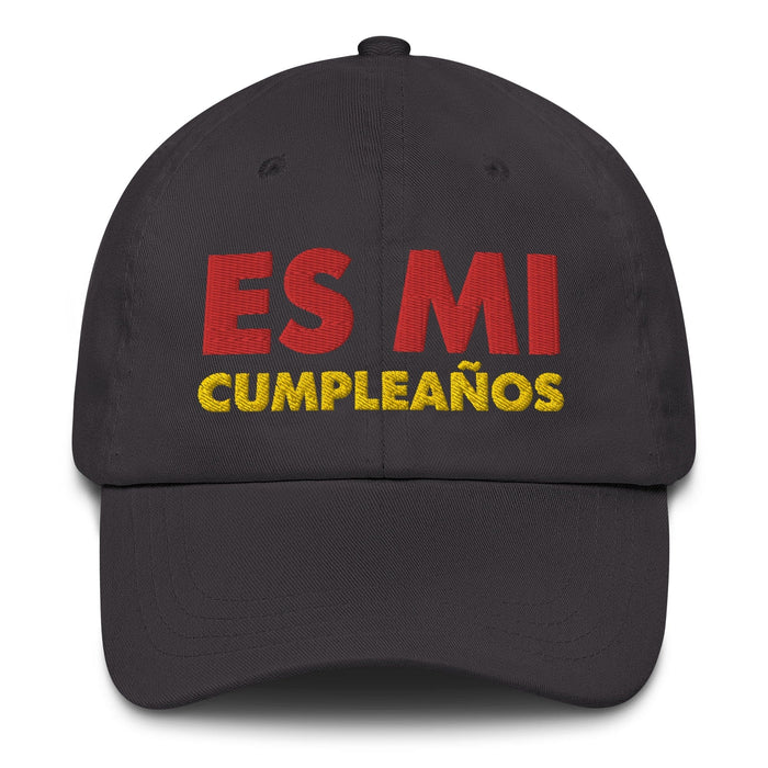 Embroidered Es Mi Cumpleanos It's My Birthday Funny Party Supplies Dad Hat Mexicada Dark Grey