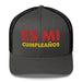 Embroidered Es Mi Cumpleanos It's My Birthday Funny Party Supplies Retro Trucker Hat Mexicada Charcoal/ Black