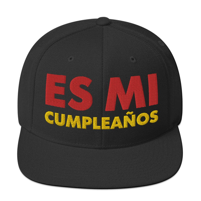 Embroidered Es Mi Cumpleanos It's My Birthday Funny Party Supplies Snapback Hat Mexicada Black