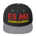 Embroidered Es Mi Cumpleanos It's My Birthday Funny Party Supplies Snapback Hat Mexicada Black/ Silver