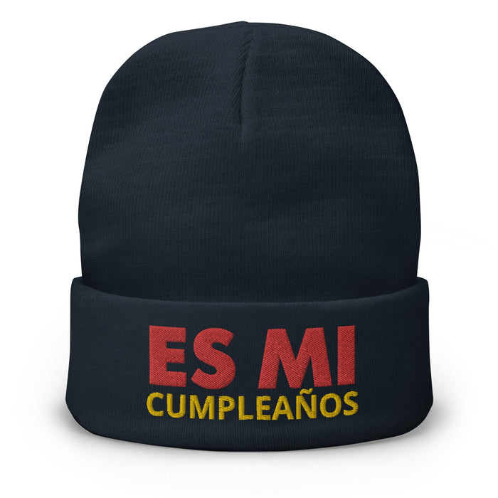 Embroidered Es Mi Cumpleanos It's My Birthday Funny Party Supplies Beanie - Mexicada