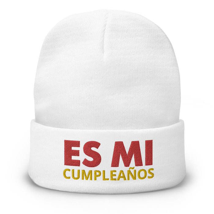 Embroidered Es Mi Cumpleanos It's My Birthday Funny Party Supplies Beanie - Mexicada