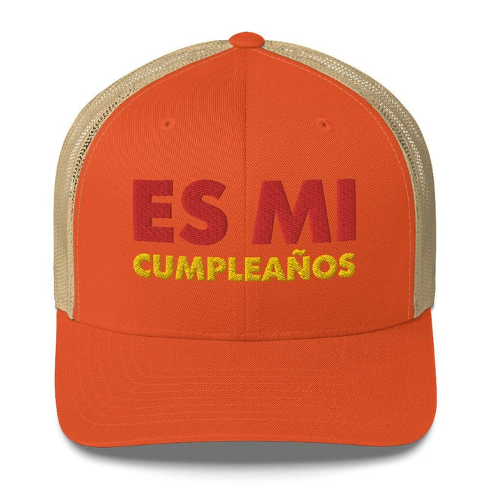 Embroidered Es Mi Cumpleanos It's My Birthday Funny Party Supplies Retro Trucker Hat - Mexicada