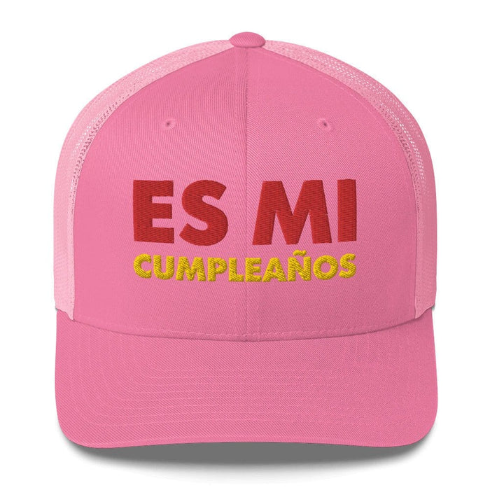 Embroidered Es Mi Cumpleanos It's My Birthday Funny Party Supplies Retro Trucker Hat - Mexicada