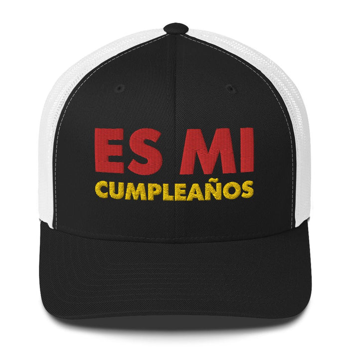 Embroidered Es Mi Cumpleanos It's My Birthday Funny Party Supplies Retro Trucker Hat - Mexicada