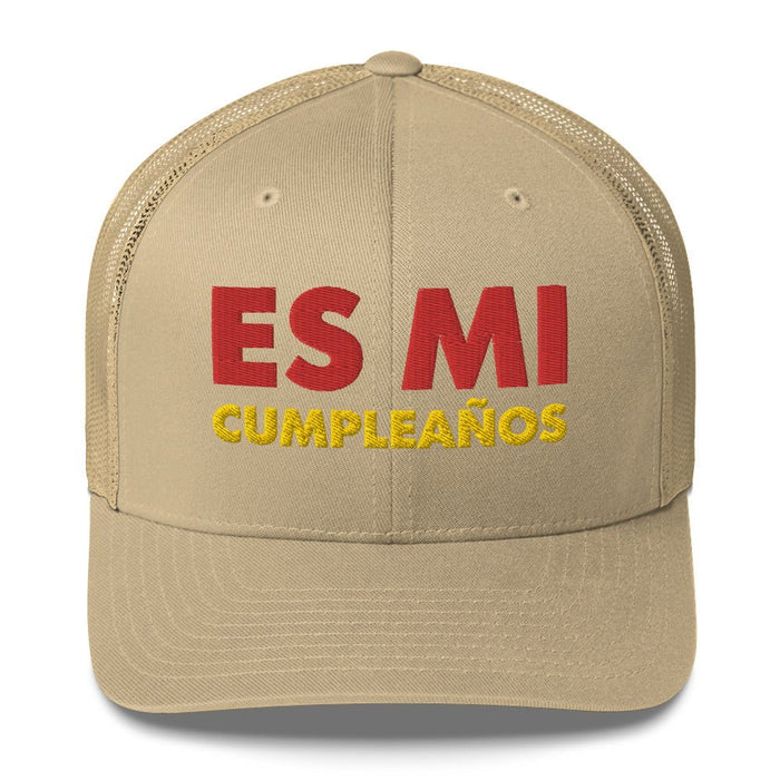 Embroidered Es Mi Cumpleanos It's My Birthday Funny Party Supplies Retro Trucker Hat - Mexicada