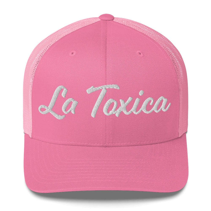 Embroidered La Toxica Spanish Mexican Bingo Game Funny Toxic Retro Trucker Hat Mexicada Pink