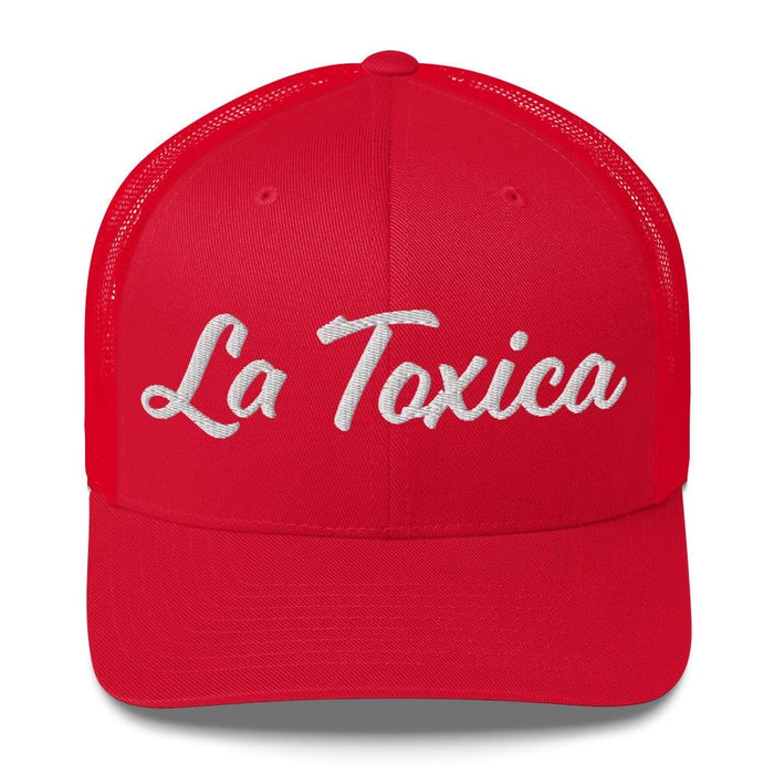 Embroidered La Toxica Spanish Mexican Bingo Game Funny Toxic Retro Trucker Hat Mexicada Red