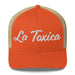 Embroidered La Toxica Spanish Mexican Bingo Game Funny Toxic Retro Trucker Hat Mexicada Rustic Orange/ Khaki