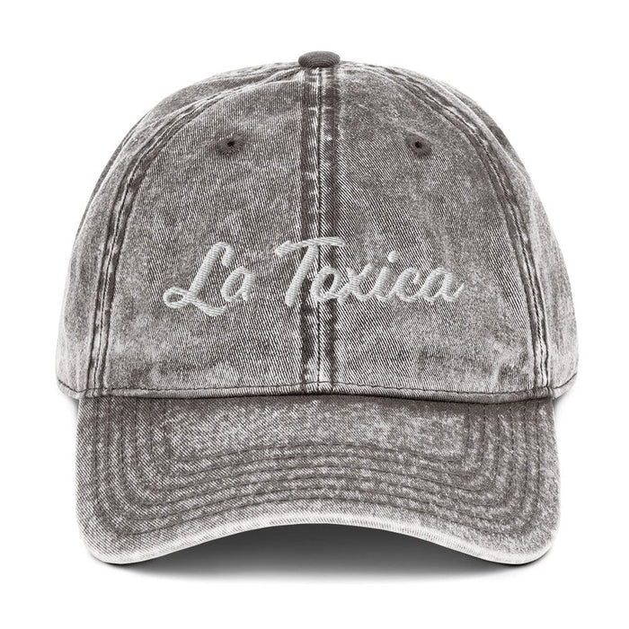 Embroidered La Toxica Spanish Mexican Bingo Game Funny Toxic Vintage Twill Cap - Mexicada