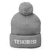 Embroidered Teikirisi - Take It Easy Funny Spanish Saying Phrase Pom-Pom Beanie - Mexicada