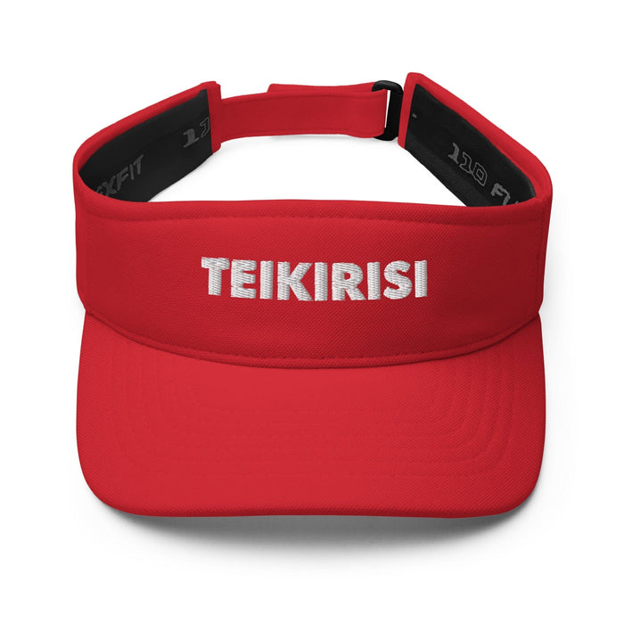 Embroidered Teikirisi - Take It Easy Funny Spanish Saying Phrase Slang Visor Mexicada Red