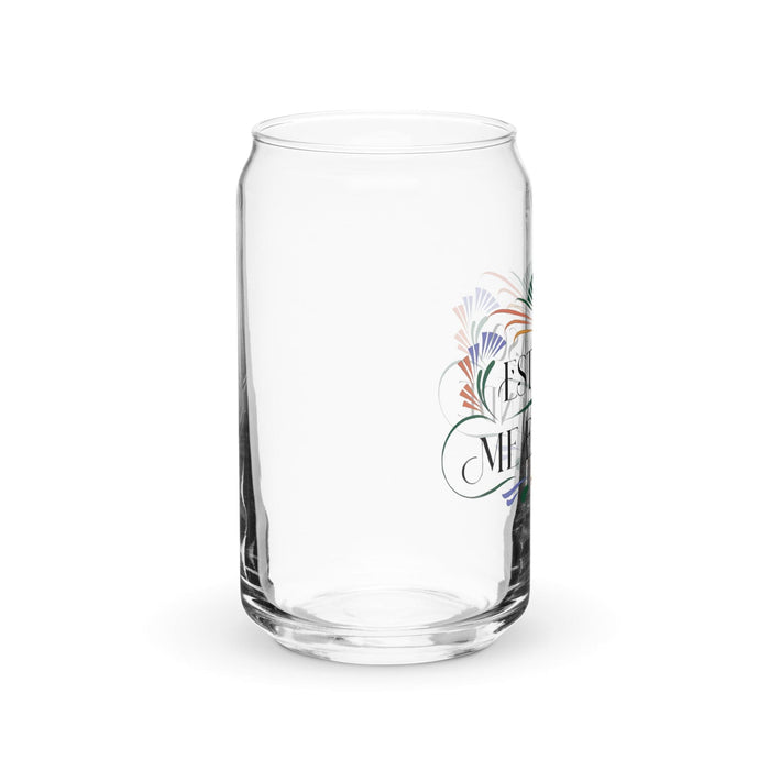 Este Vaso Me Entiende Exclusive Art Piece Can-Shaped Glass Home Office Work Mexican Spanish Pride Gift Cup One-Of-A-Kind Calligraphy Glass | E24 Mexicada