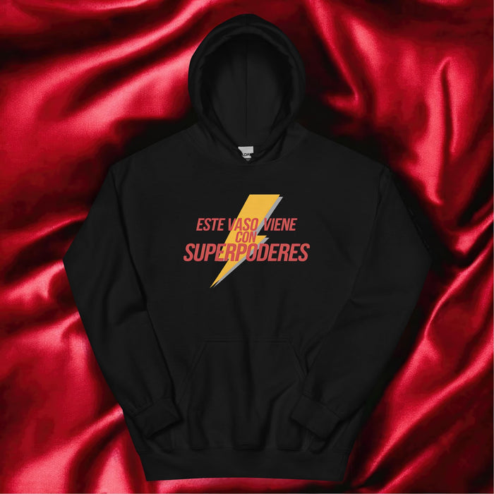 Este Vaso Viene Con Superpoderes Exclusive Art Piece Home Office Work Mexican Spanish Pride Gift One-Of-A-Kind Unisex Hoodie | E11 Mexicada Black / S