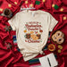 Fueled By Buñuelos, Ponche & Chisme T-Shirt: Festive Holiday Latinx Food Shirt, Mexican Christmas Drink & Dessert Tee, Spanish Word for Gossip T-shirt, Unisex Gift for Latin American Culture Lovers Mexicada