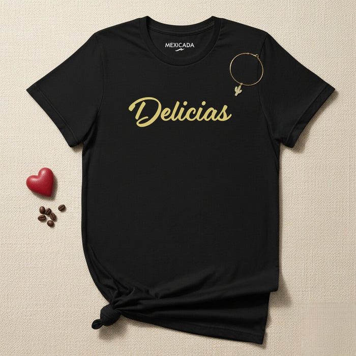 Delicias Men & Women's T-Shirt | Delights, Flavor, Happiness, Comfort, Casual Wear | D5