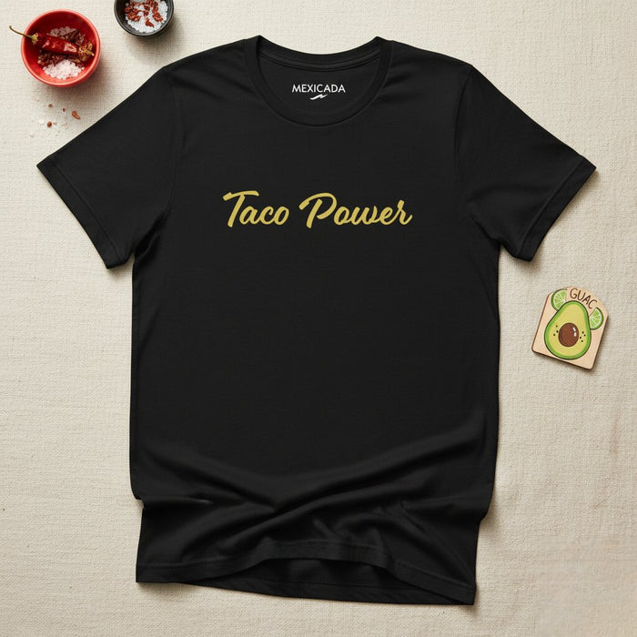 Maglietta Taco Power da Uomo e Donna | Taco, Potenza, Cucina Messicana, Audace, Divertente, Amante del Cibo | T5